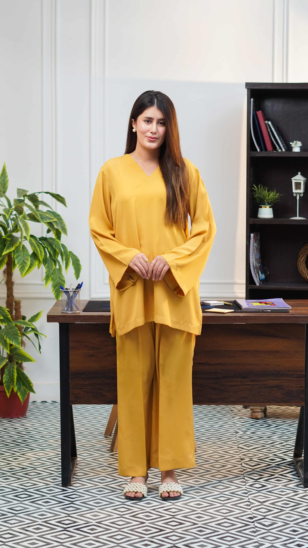 Stitched Amber Co-Ord 2-Piece Set