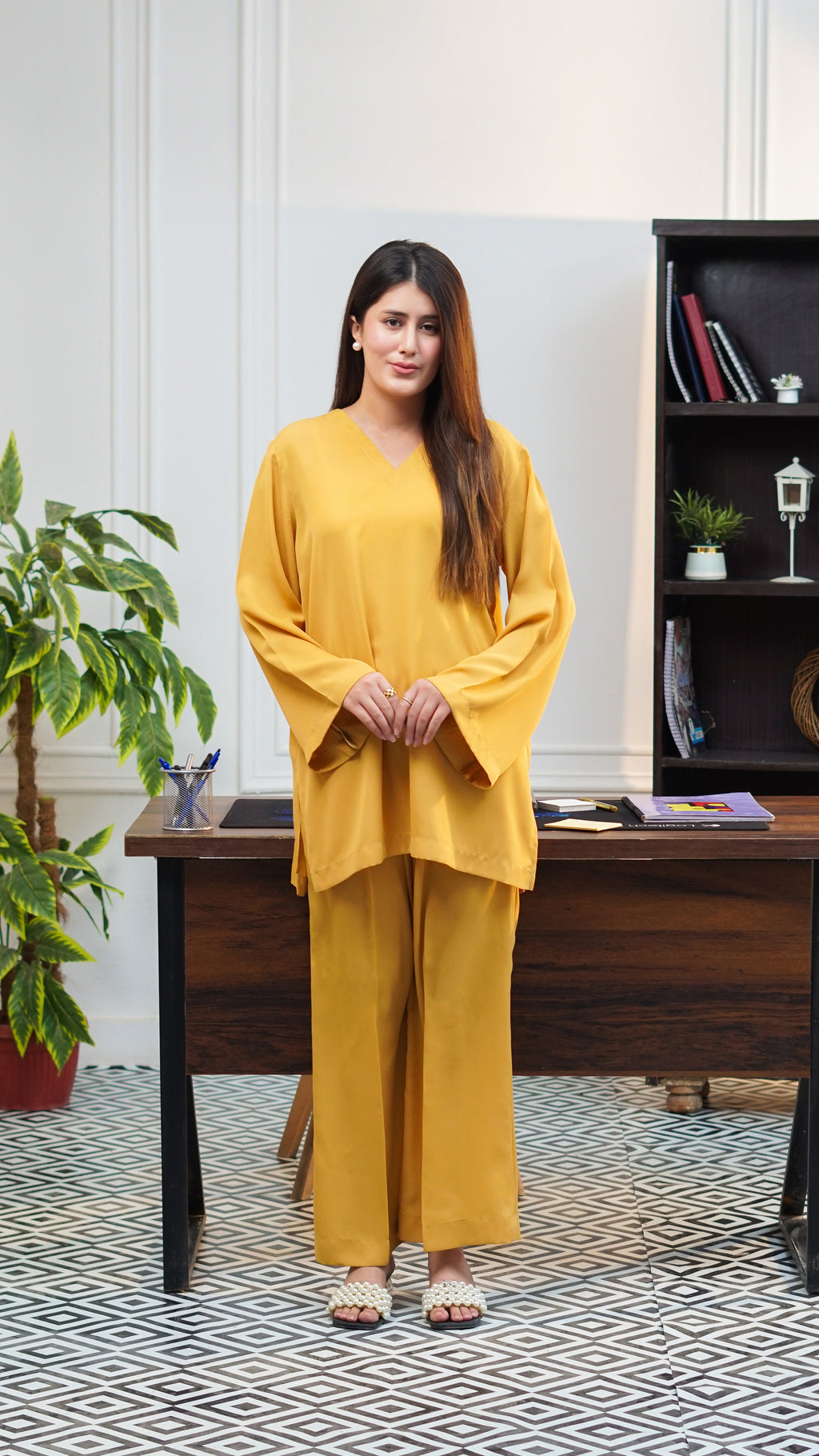 The Amber Glow Georgette Co-ord Set