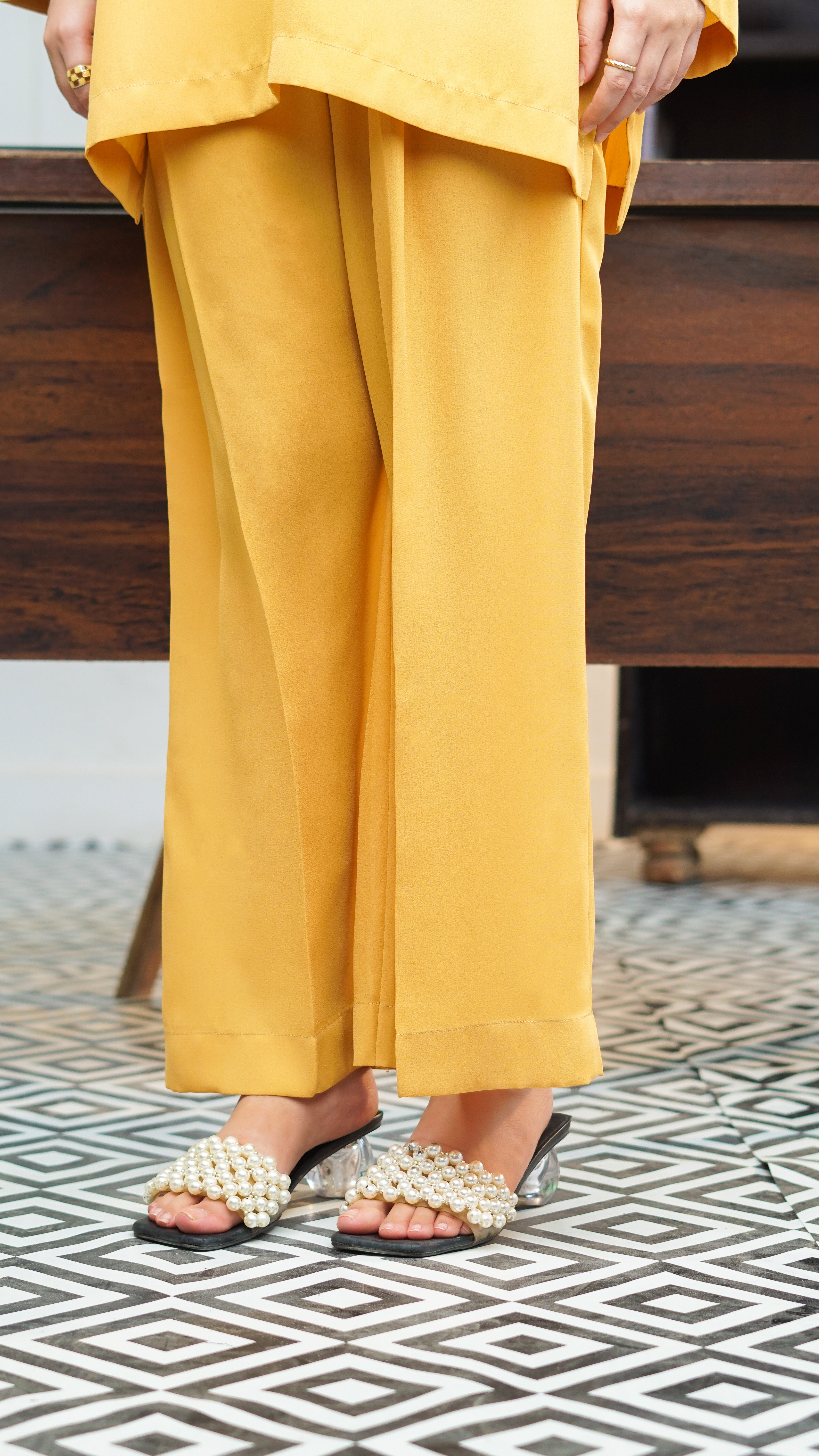 The Amber Glow Georgette Co-ord Set