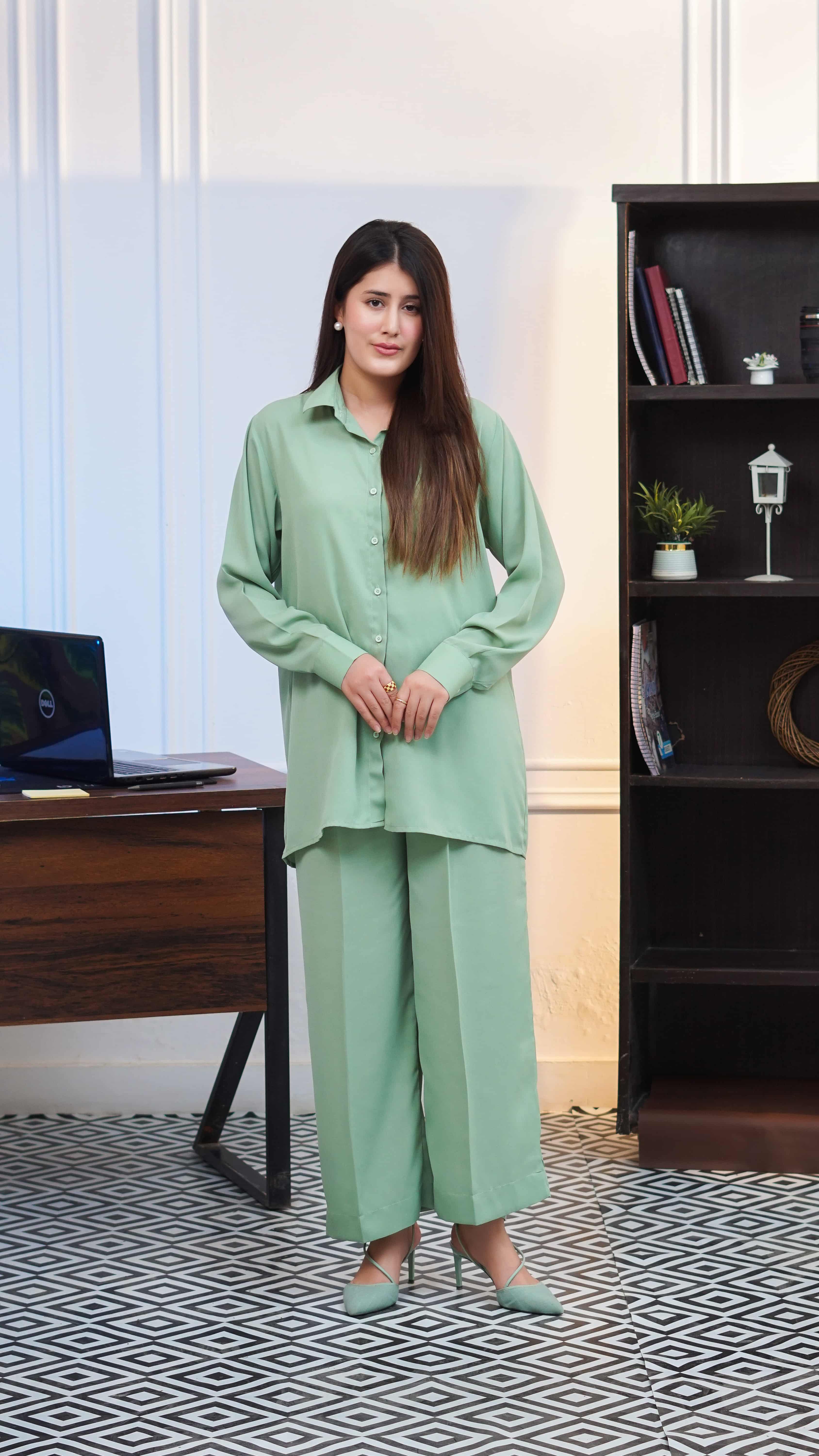 Stitched Pistachio Co-Ord 2 Piece