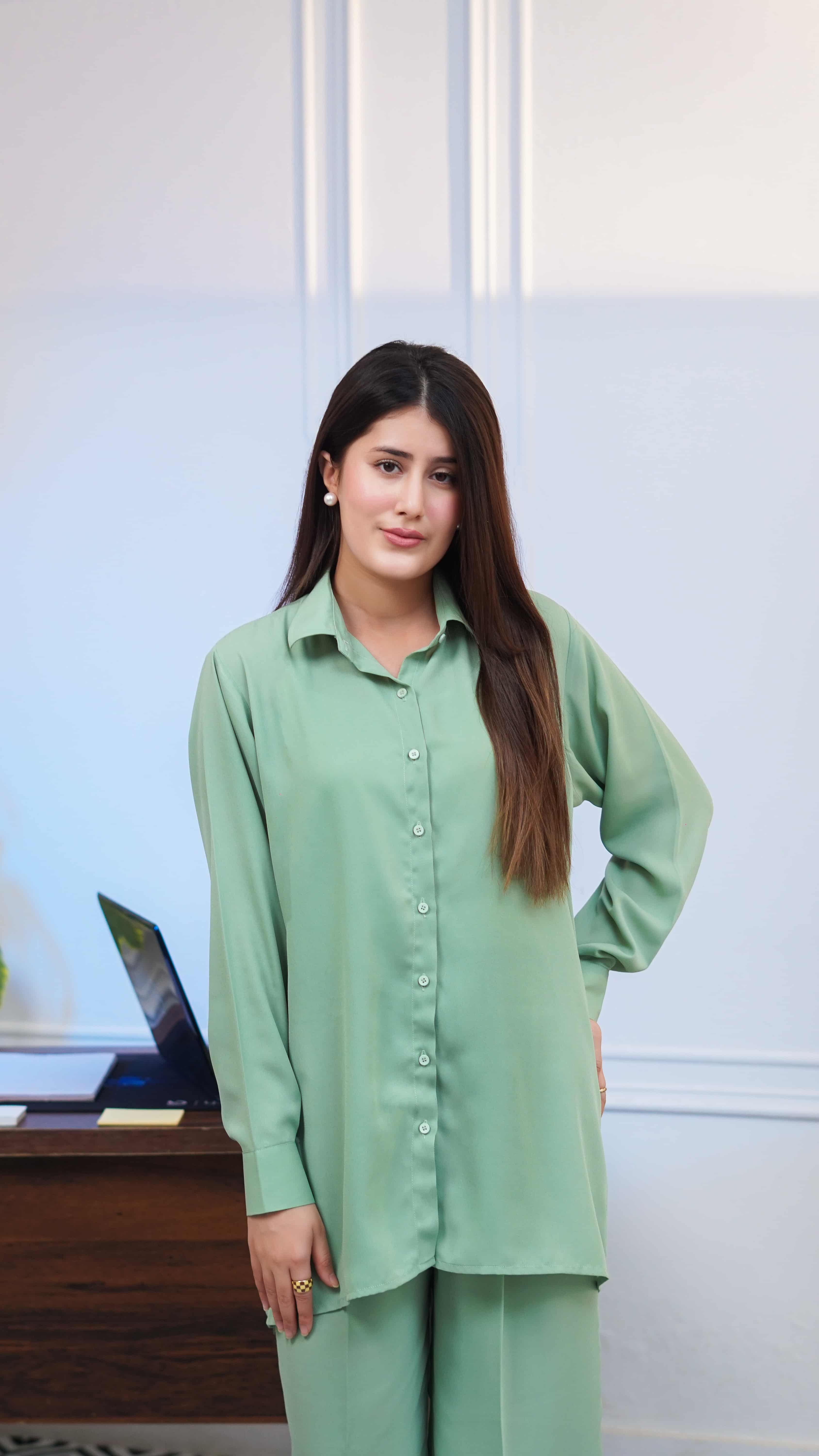 Stitched Pistachio Co-Ord 2 Piece