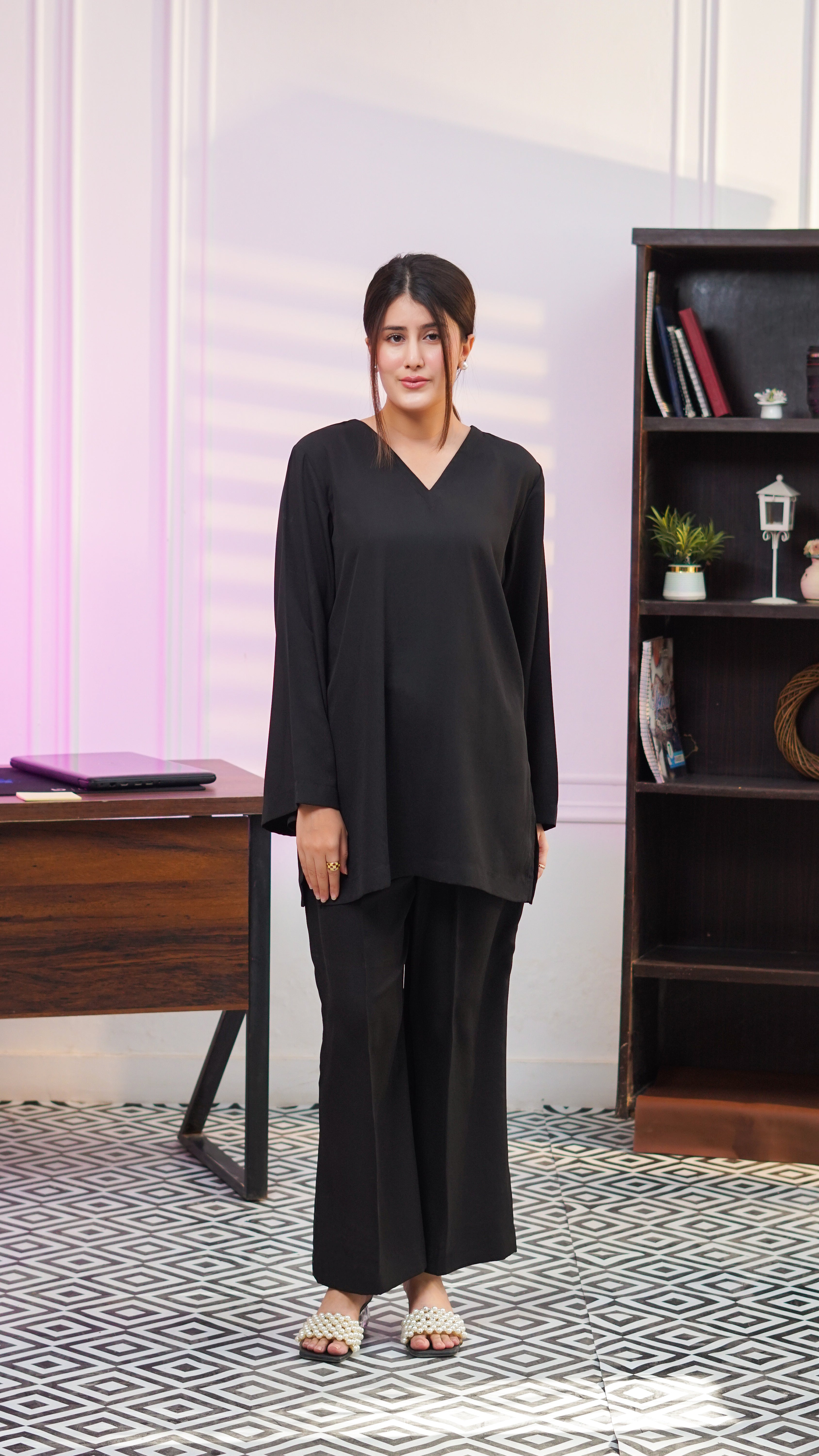 The Noir Essential Georgette Co-ord Set