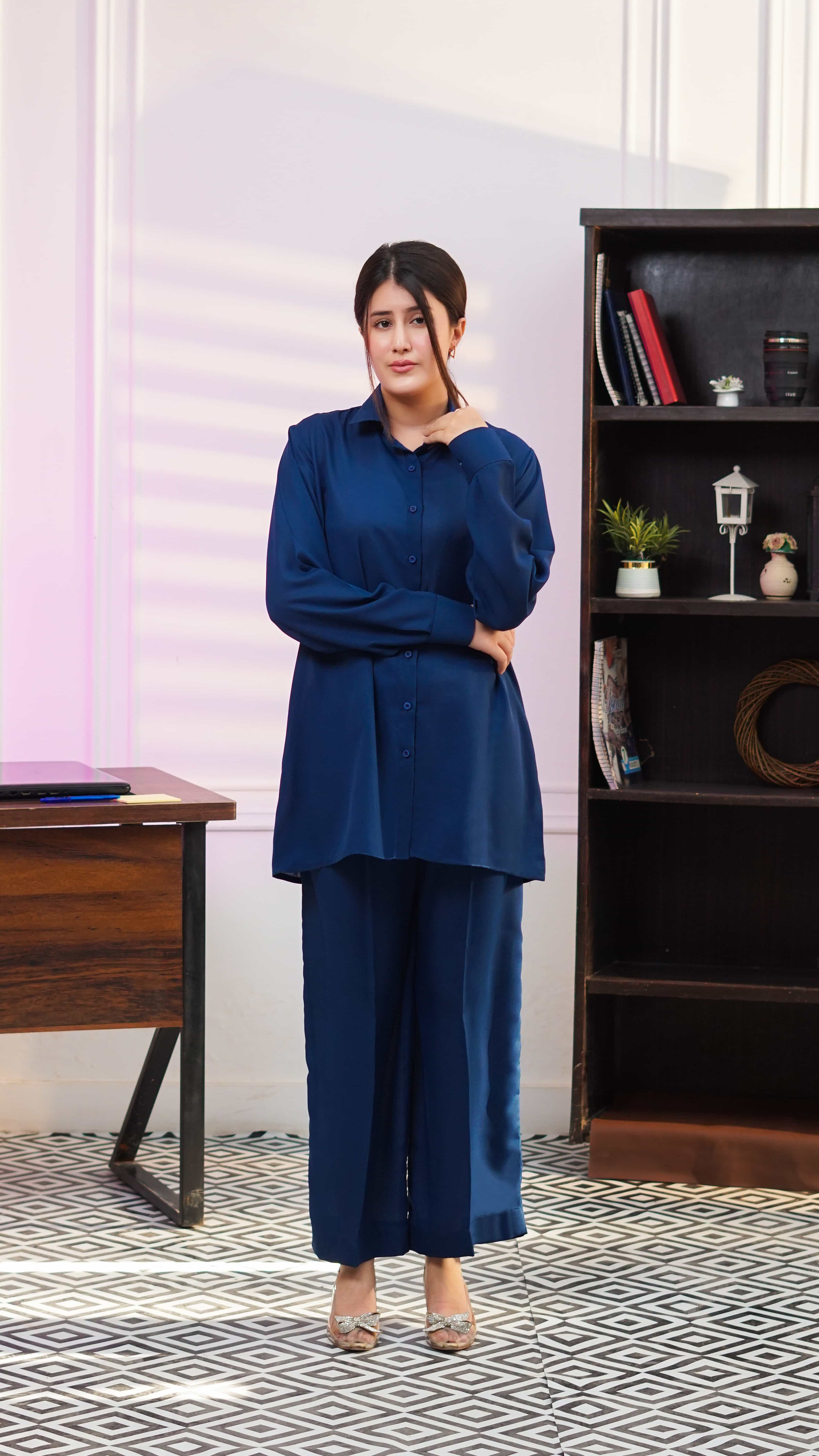 Stitched Sapphire Co-Ord 2 Piece