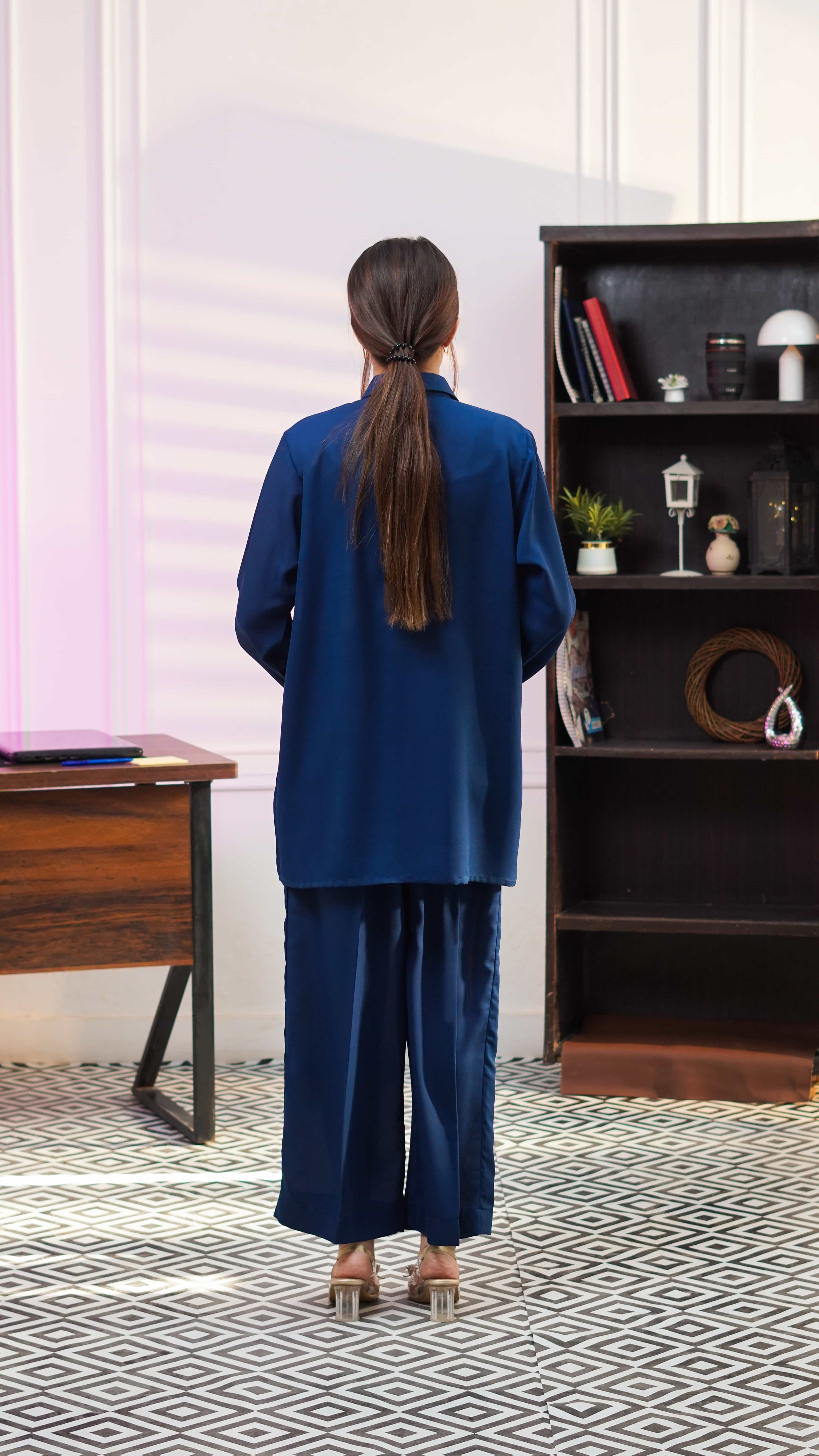 Stitched Sapphire Co-Ord 2 Piece